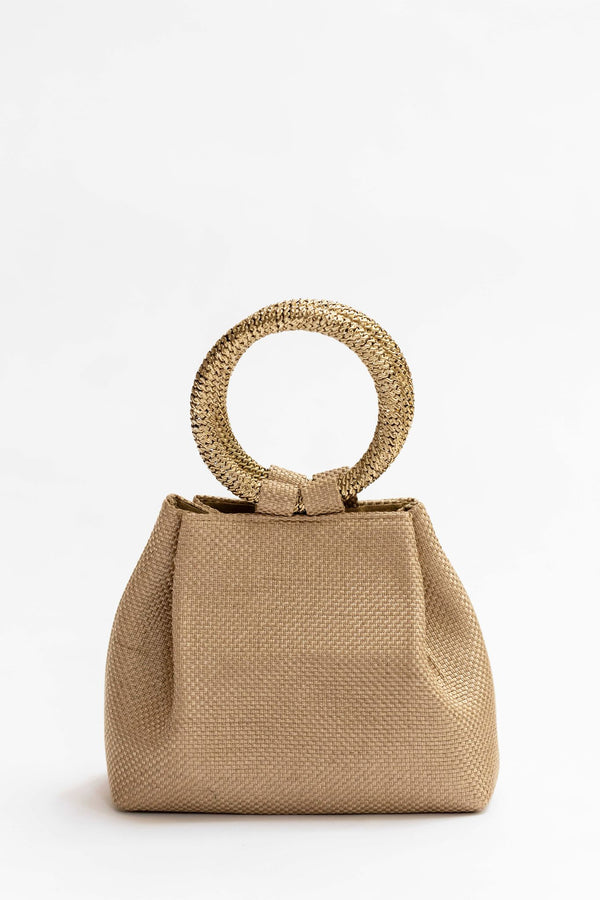 Bolso yute asa beige