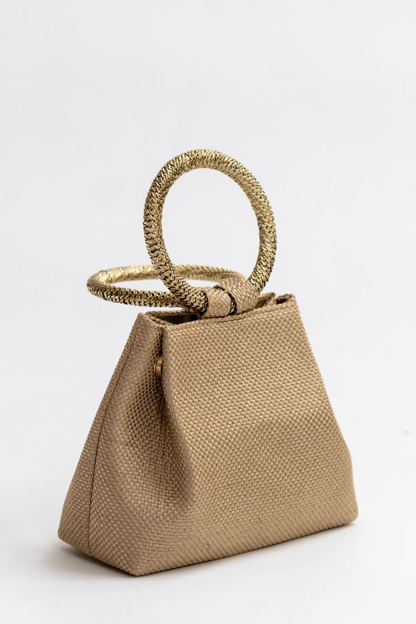 Bolso yute asa beige