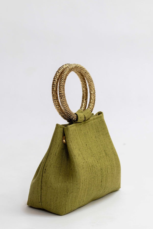 Bolso yute asa verde