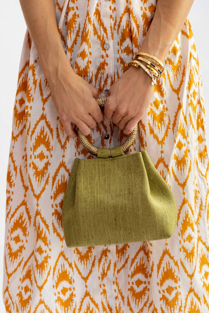 Bolso yute asa verde