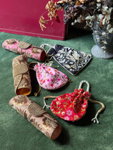 Bolso yute joya mostaza