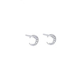 Pendientes luna plata