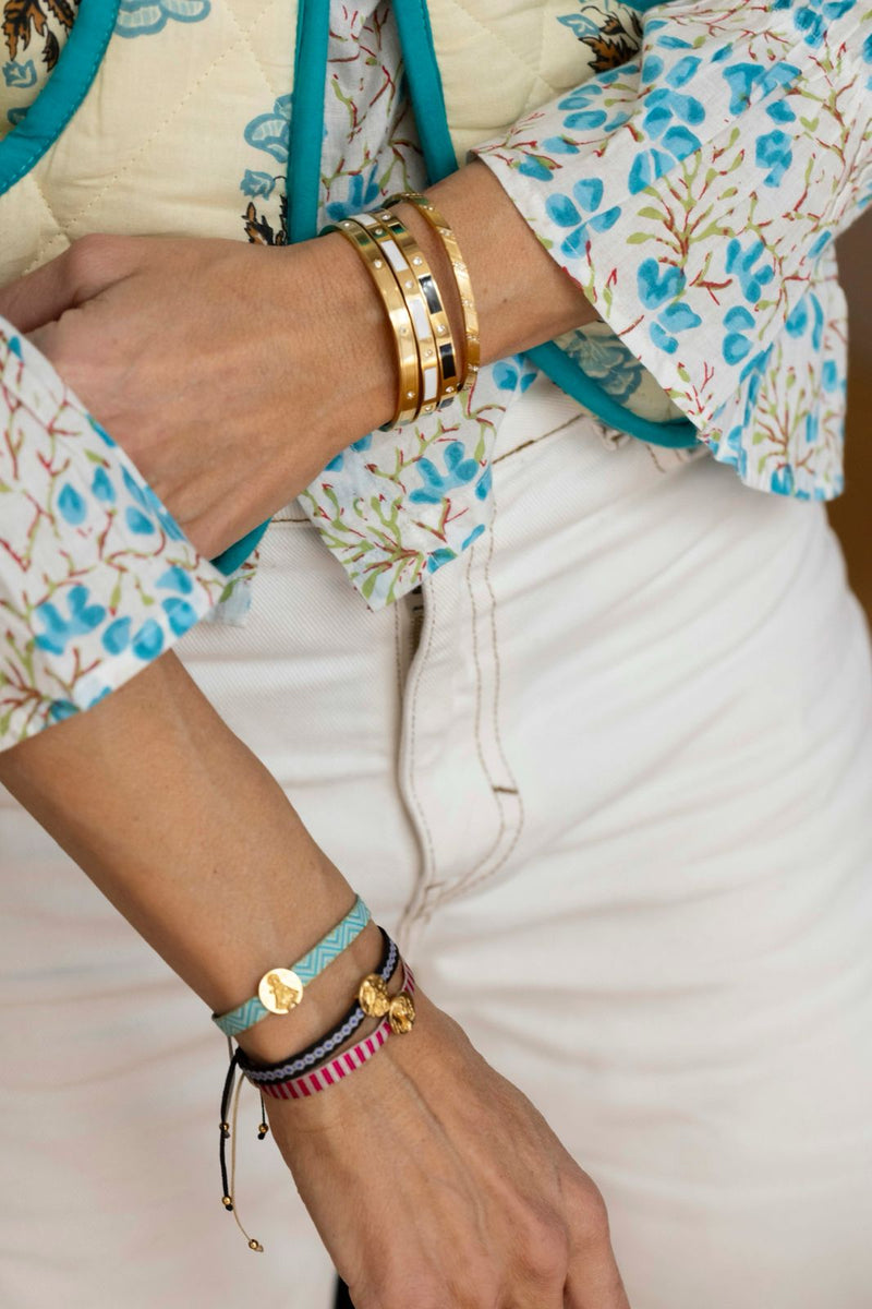 Pulsera esmalte blanco