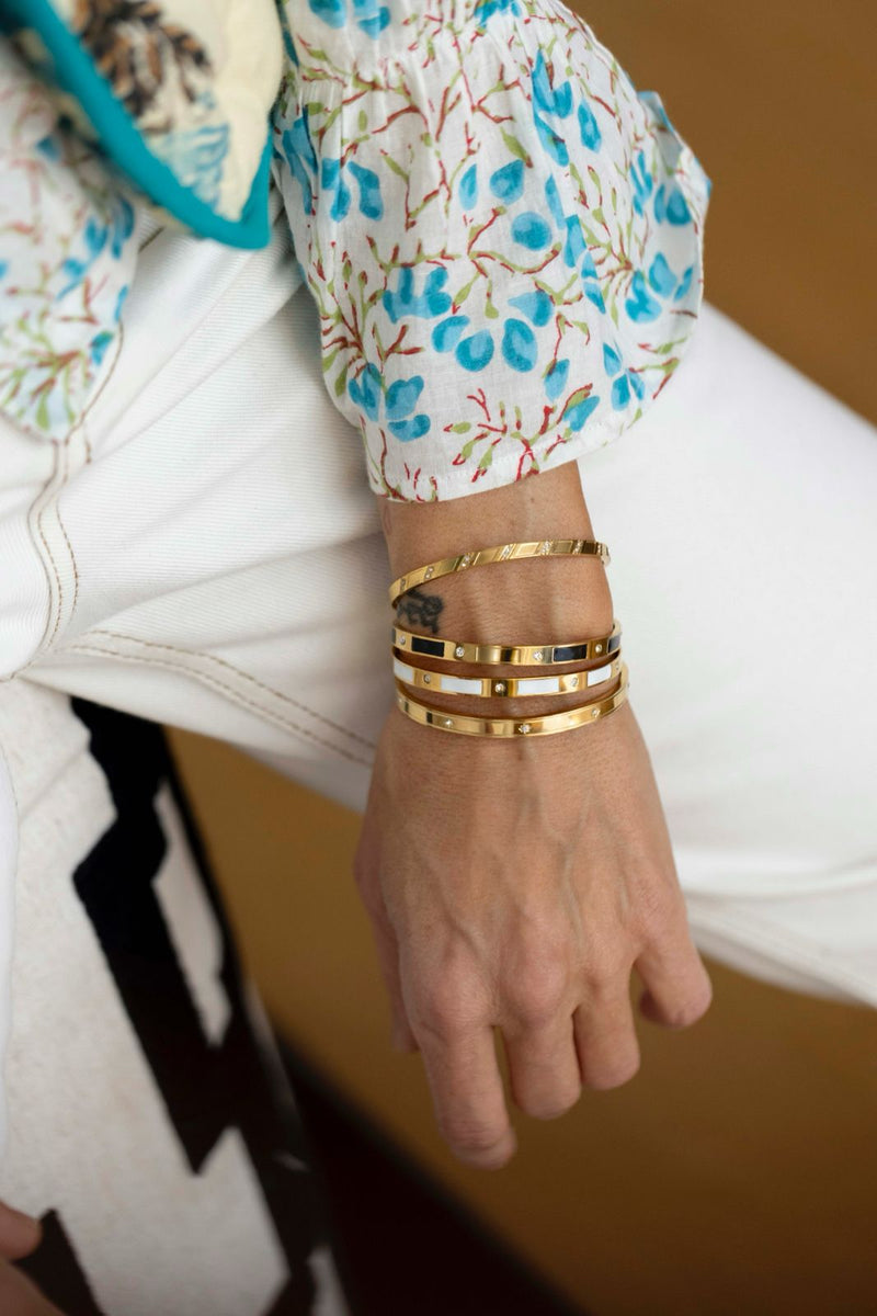 Pulsera esmalte blanco