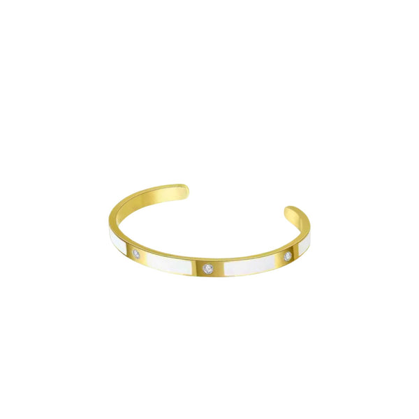 Pulsera esmalte blanco