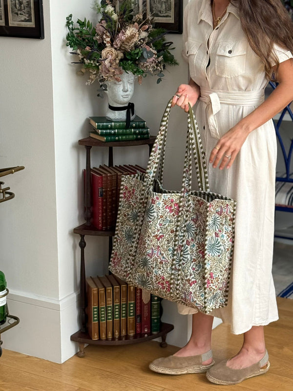 Bolso Tote Bag flor colorines
