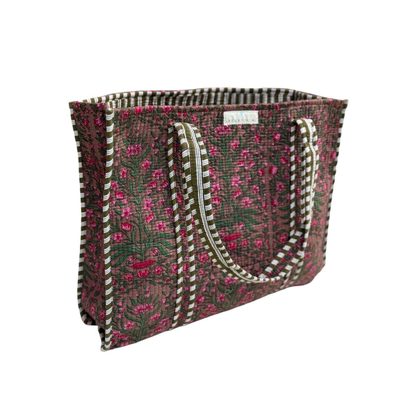 Bolso Tote Bag flor Verde oscuro