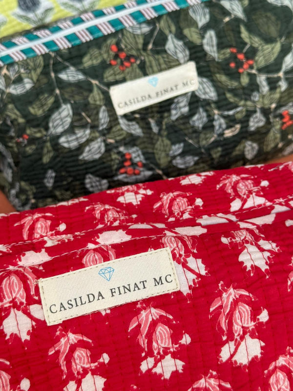 Neceser estampado rojo L