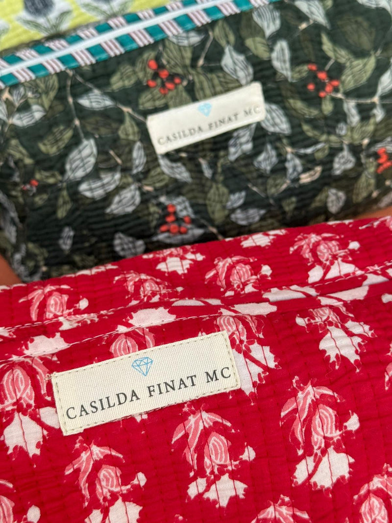 Neceser estampado verde M