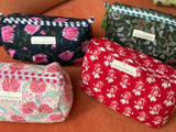 Neceser estampado flores rosas M