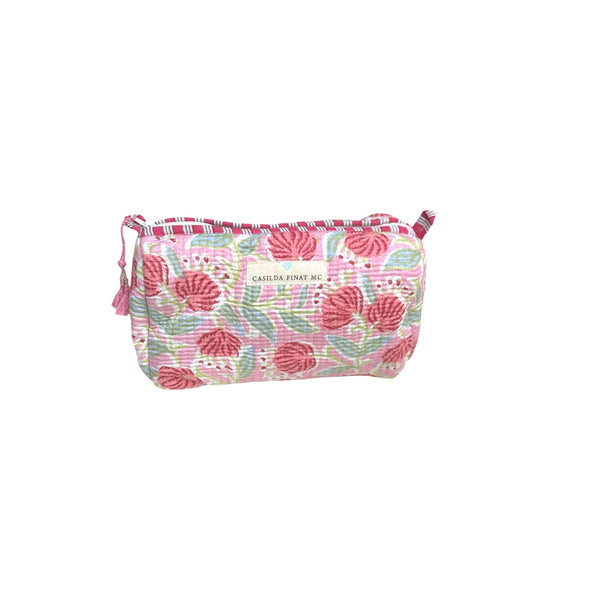 Neceser estampado flores rosas M