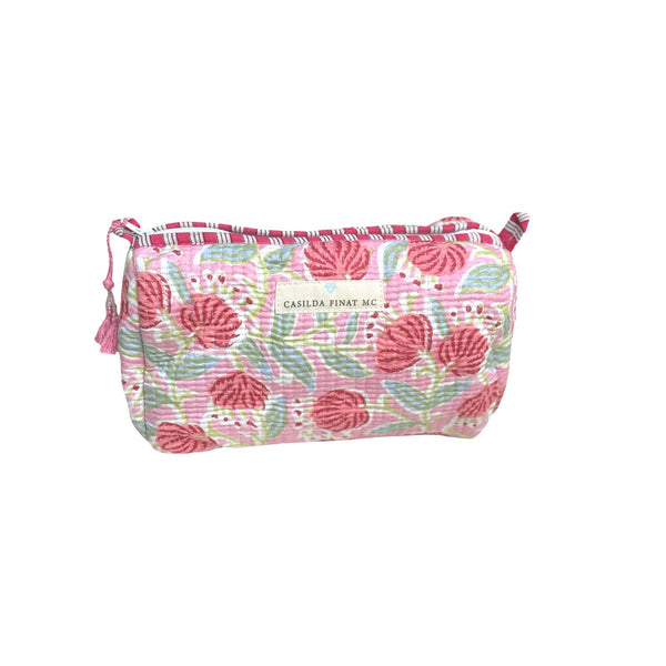 Neceser estampado flores rosas L
