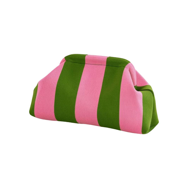 Bolso mano rosa/verde
