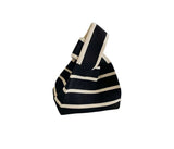 Bolso rayas negro