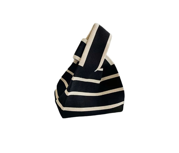 Bolso rayas negro