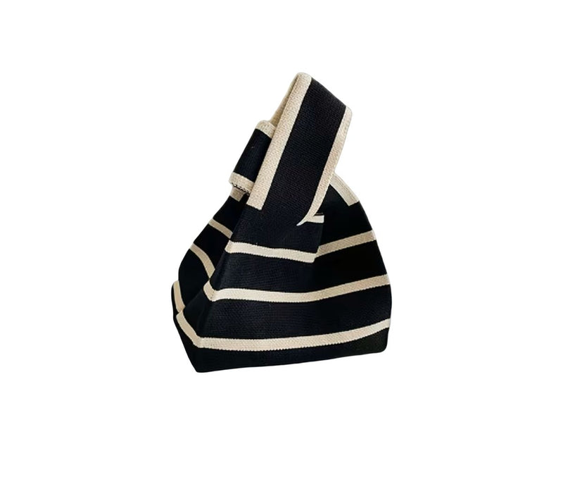Bolso rayas negro