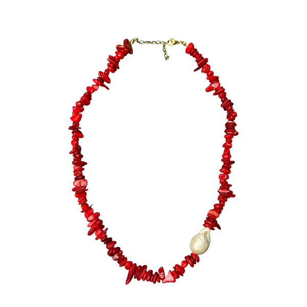 Collar mil coral una perla