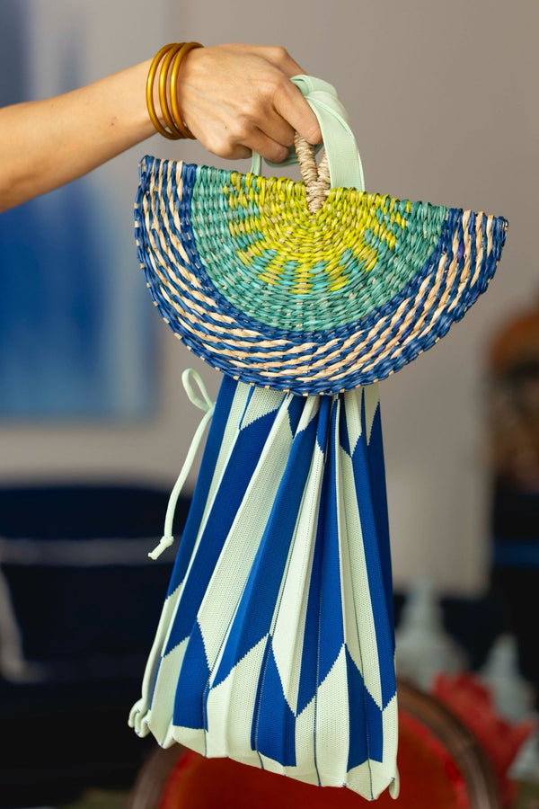 Bolso acordeón azul