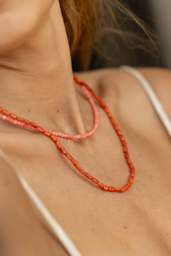 Collar coral fino