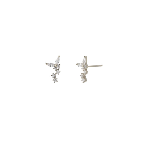 Pendientes hojitas plata