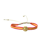 Pulsera Medalla Virgen de las Mercedes Roja