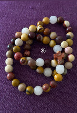 Rosario Collar 3 Vueltas Piedras Naturales hecho a mano