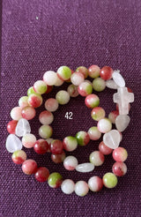 Rosario Collar 3 Vueltas Piedras Naturales hecho a mano
