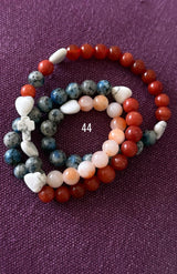 Rosario Collar 3 Vueltas Piedras Naturales hecho a mano