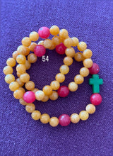 Rosario Collar 3 Vueltas Piedras Naturales hecho a mano