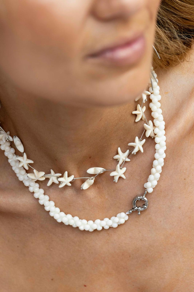 Collar estrellas plata