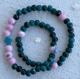 Pulsera Rosario Cerámica 2 vueltas hecho a mano