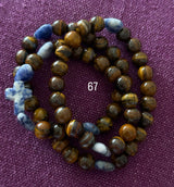 Rosario Collar 3 Vueltas Piedras Naturales hecho a mano