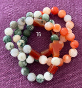 Rosario Collar 3 Vueltas Piedras Naturales hecho a mano