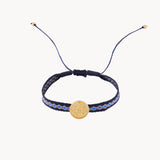Pulsera Medalla Virgen de los Desamparados azul