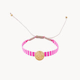 Pulsera Medalla Virgen de los Desamparados rosa