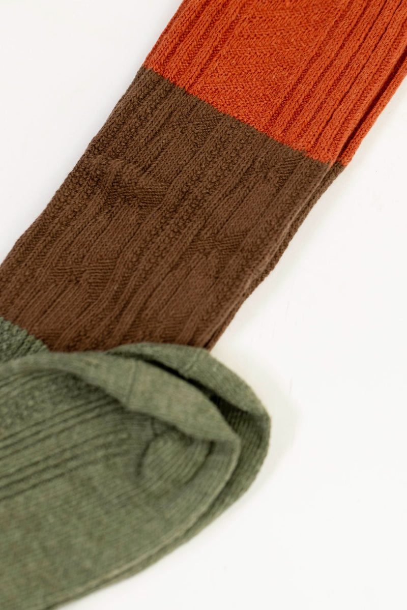 Calcetines tricolor verde
