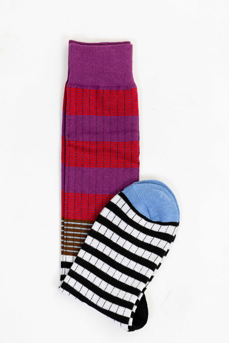 Calcetines rayas buganvilla