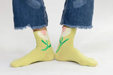 Calcetines flor amarillo