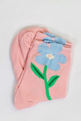 Calcetines flor rosa