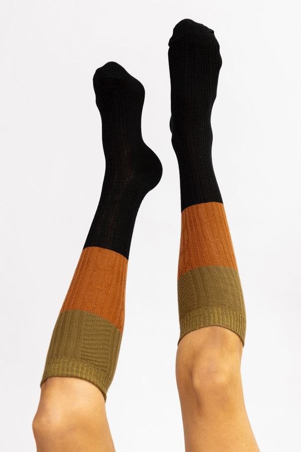 Calcetines tricolor negro