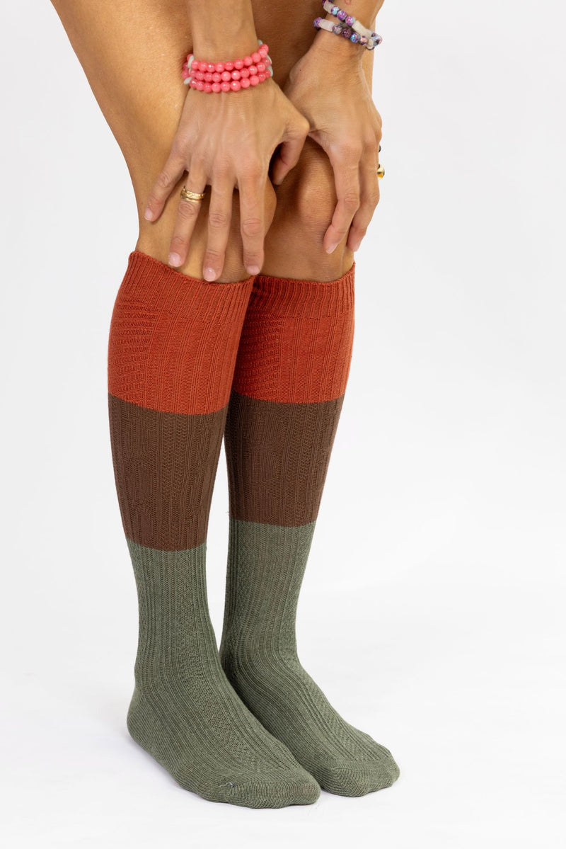 Calcetines tricolor verde