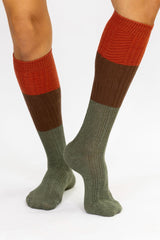Calcetines tricolor verde