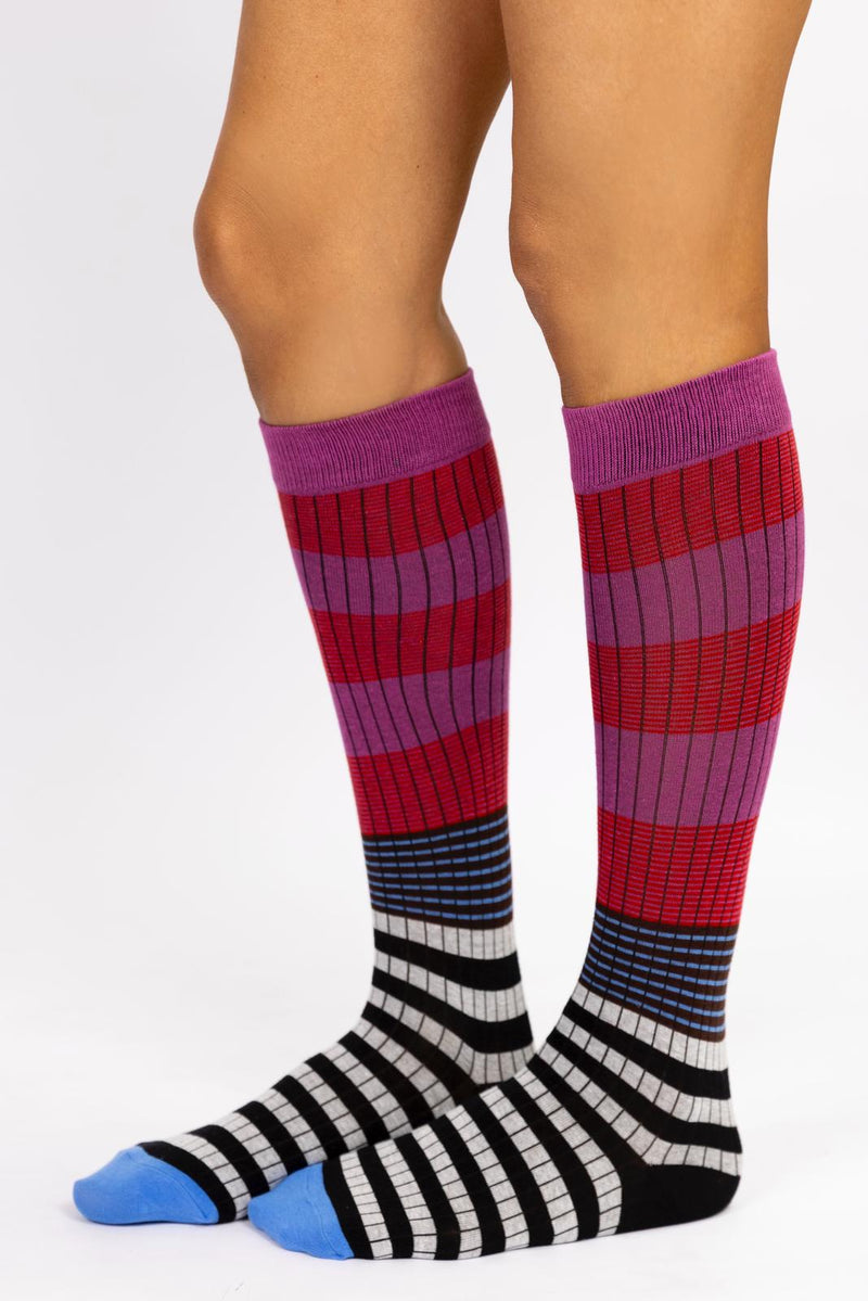 Calcetines rayas buganvilla