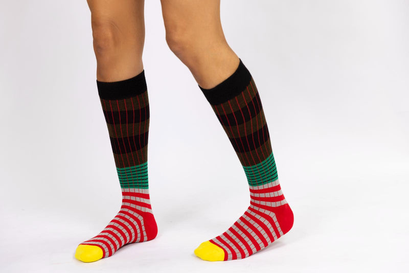 Calcetines rayas amarillo