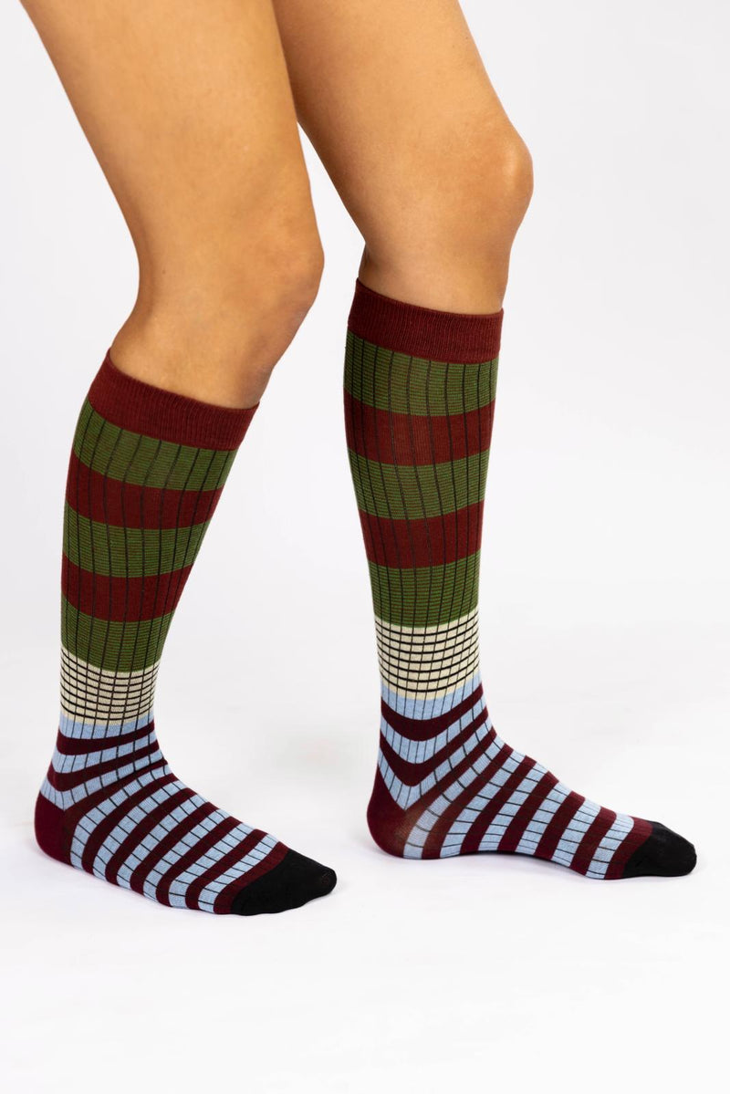 Calcetines rayas verde