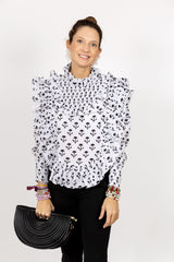 Camisa flor negra