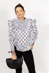 Camisa flor negra