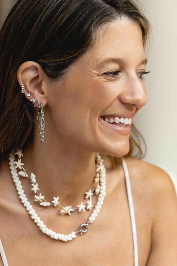 Pendientes Lila Plata