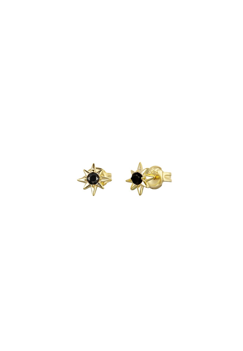 Pendientes estrella brilli negro