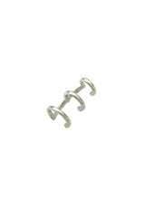 Ear cuff triple barra plata